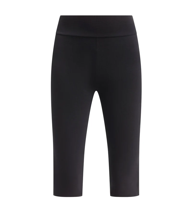 Legging court femme en microfibre noire Dim Comfywear