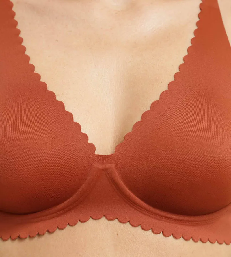Soutien-gorge foulard à armatures en microfibre brun Body Touch