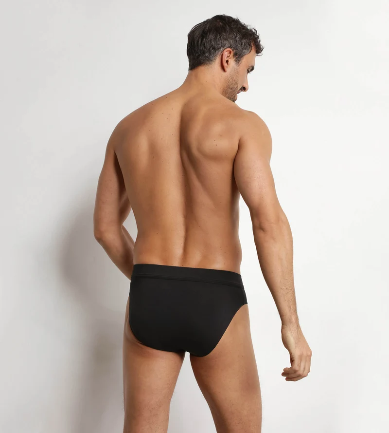 Slip Homme Gentleman Coton Modal Noir