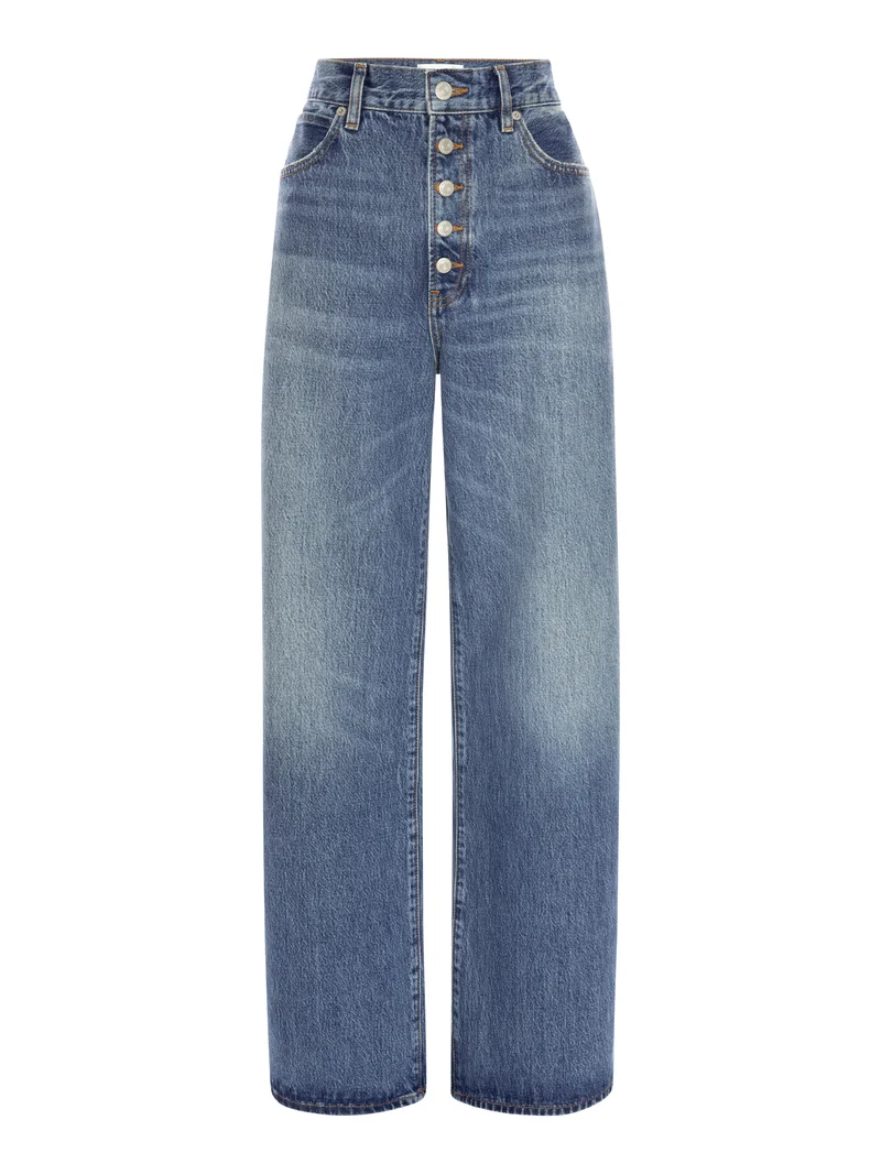 Jeans amples à fermeture boutonnée The Loose