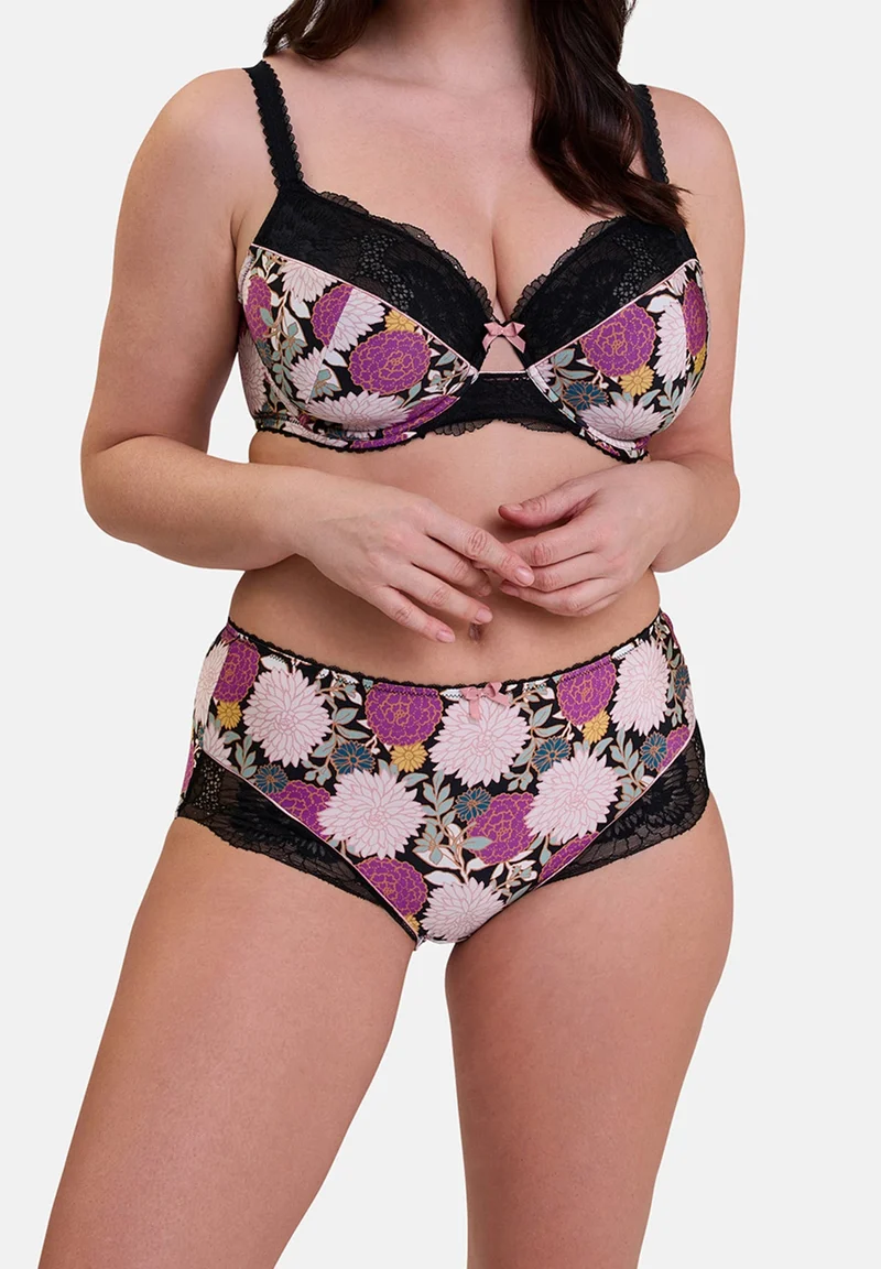 Shorty Aurélie Imprimé Dahlia Foncé