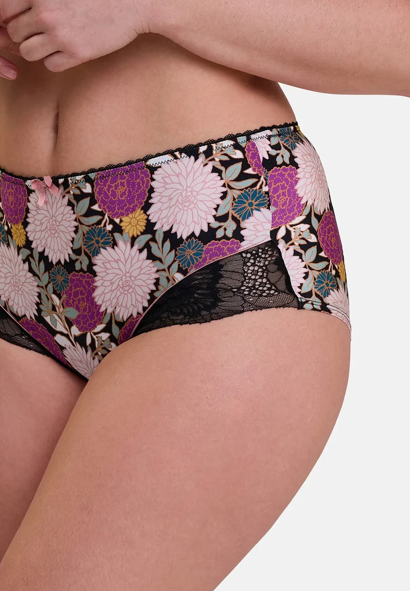 Shorty Aurélie Imprimé Dahlia Foncé