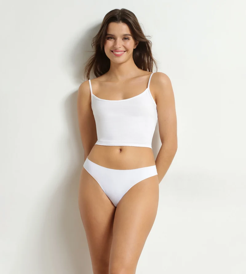 String femme invisible en microfibre Blanc Dim