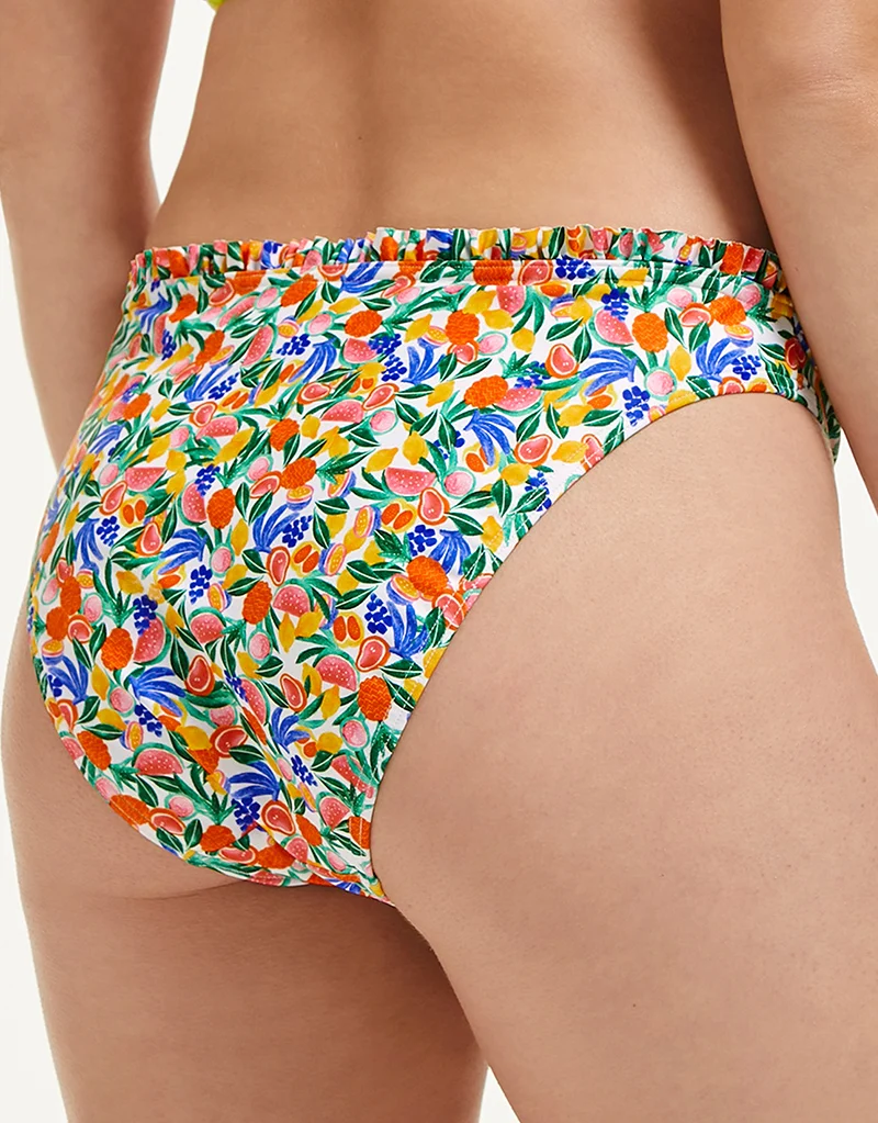 Figleaves Tutti Frutti Frill Bikini Brief Multi