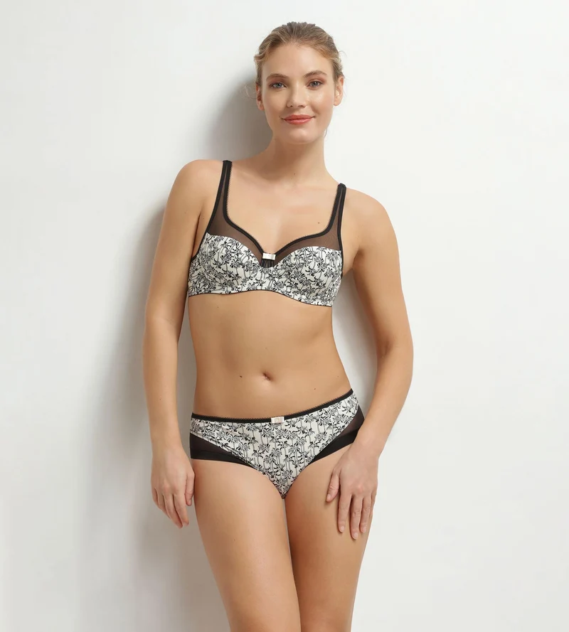 Soutien-gorge emboîtant en microfibre et tulle à palmiers Generous