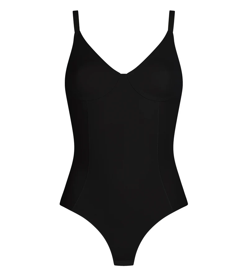 Body sculptant noir avec soutien-gorge intégré Dim Silhouette