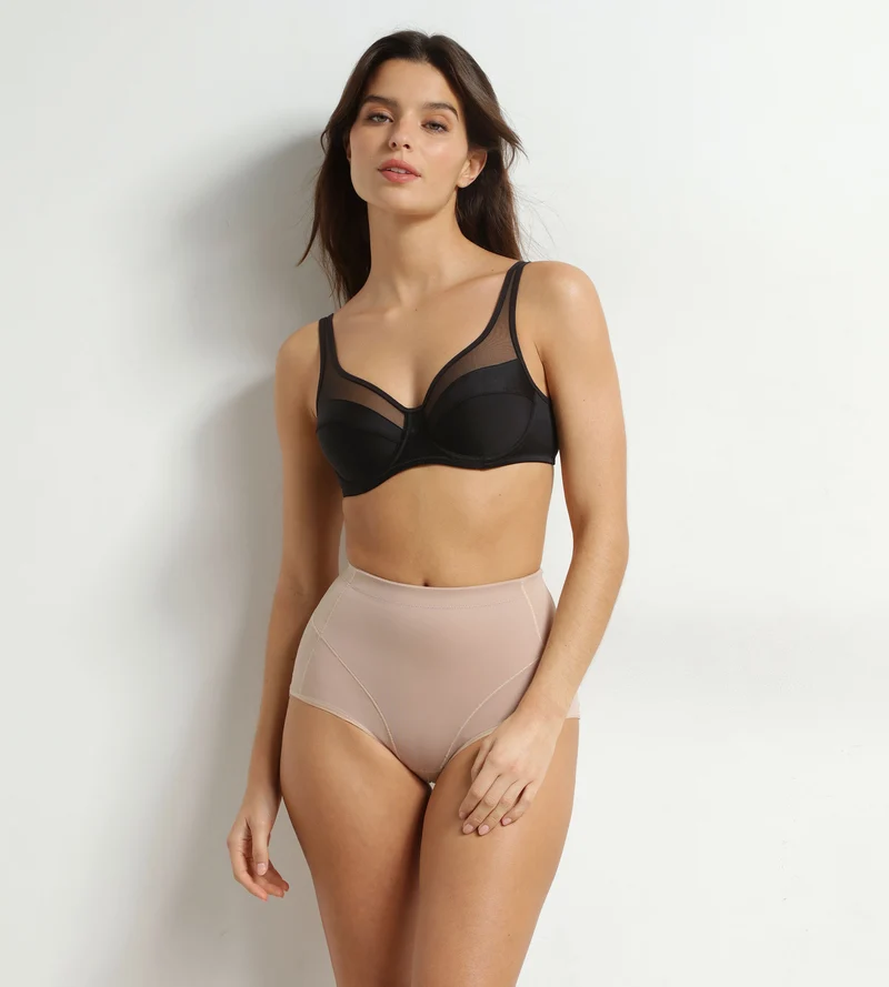 Culotte gainante en microfibre nude Dim Silhouette Contour