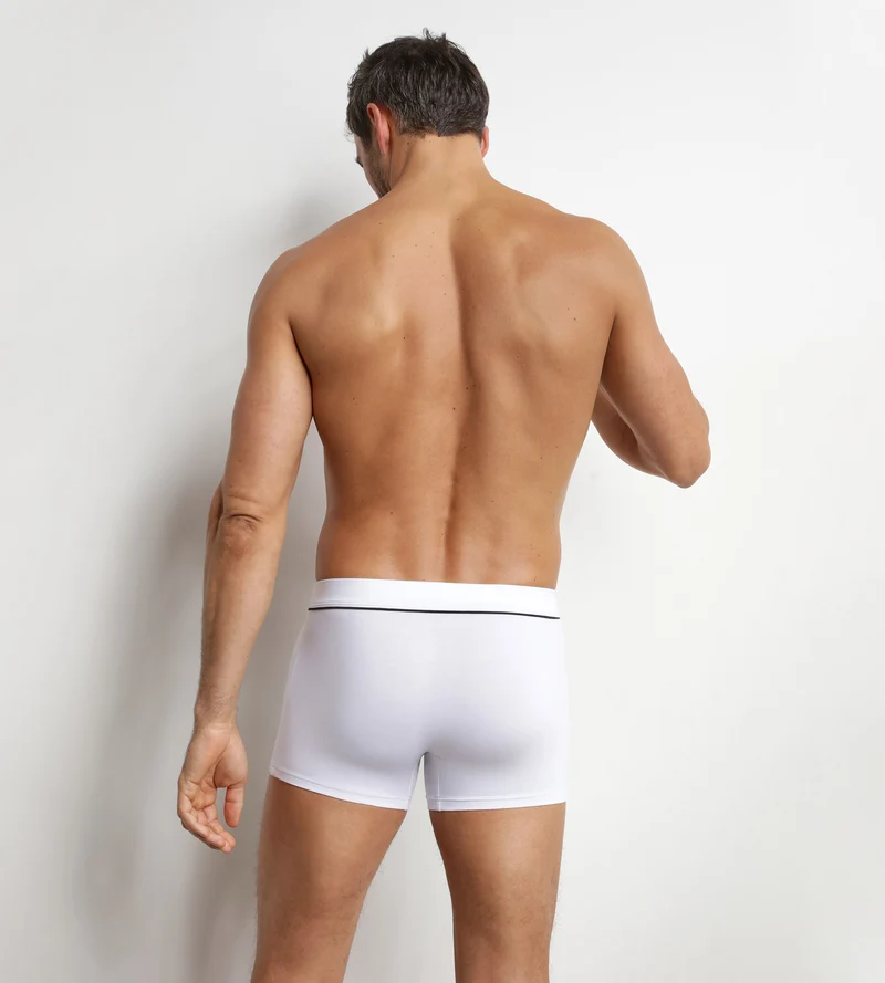 Boxer Homme Gentleman Coton Modal Blanc Écru