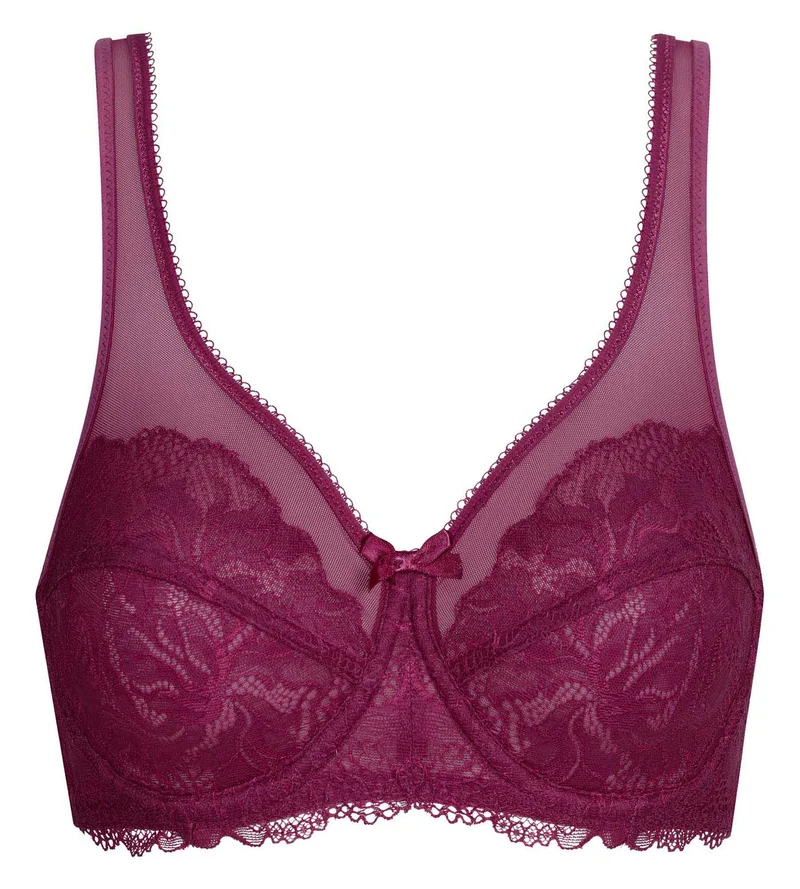 Soutien-gorge emboîtant dentelle Rouge Sangria Generous Essentiel