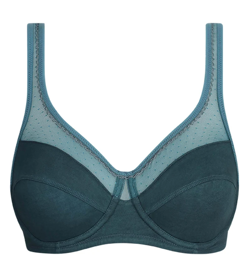 Soutien-gorge emboîtant avec armatures Vert Hydro Generous Coton Bio