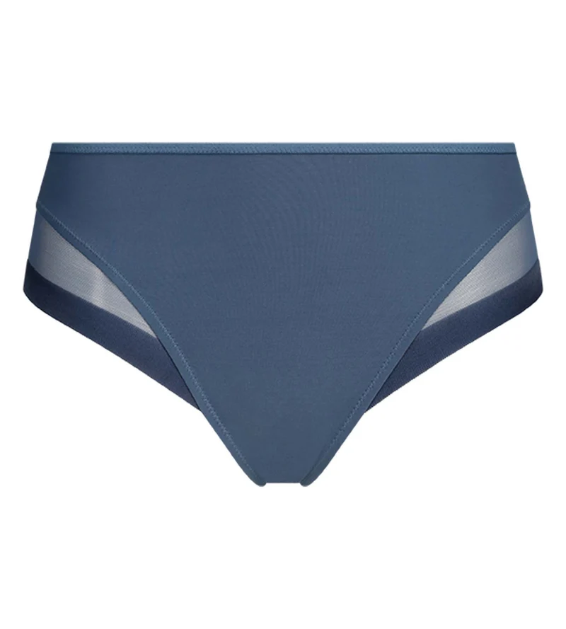 Culotte femme semi-transparente en microfibre bleue Dim Generous