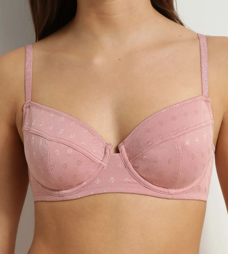 Soutien-gorge full cup en microfibre Rose à fleurs Cosy Time