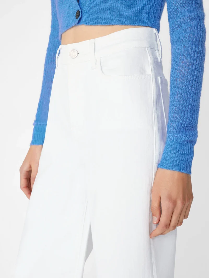 Jeans Palazzo Crop - Blanc