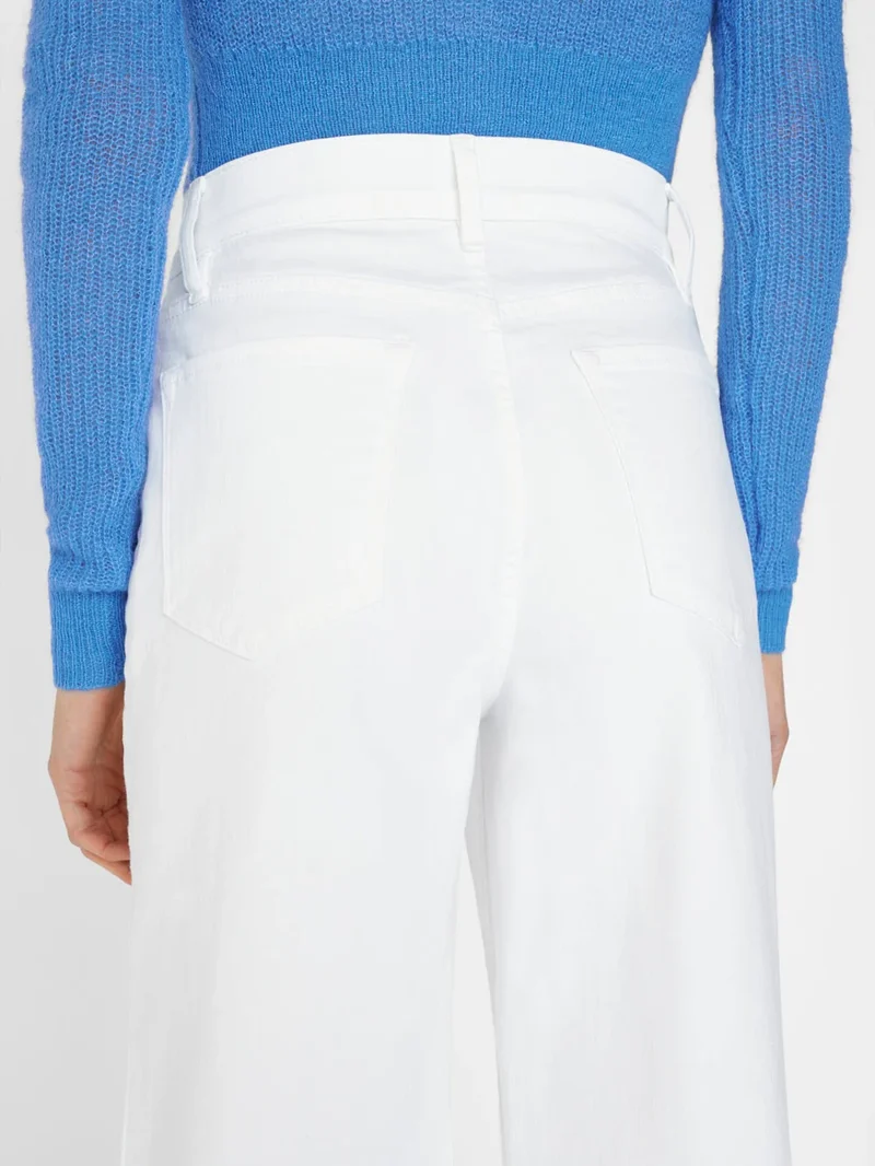 Jeans Palazzo Crop - Blanc
