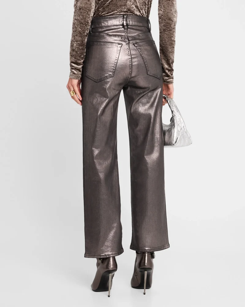 Jean avec fini métallique Le Sleek Straight