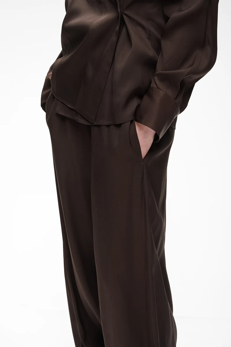 Pantalon fluide Meryl à chevilles élastiquées