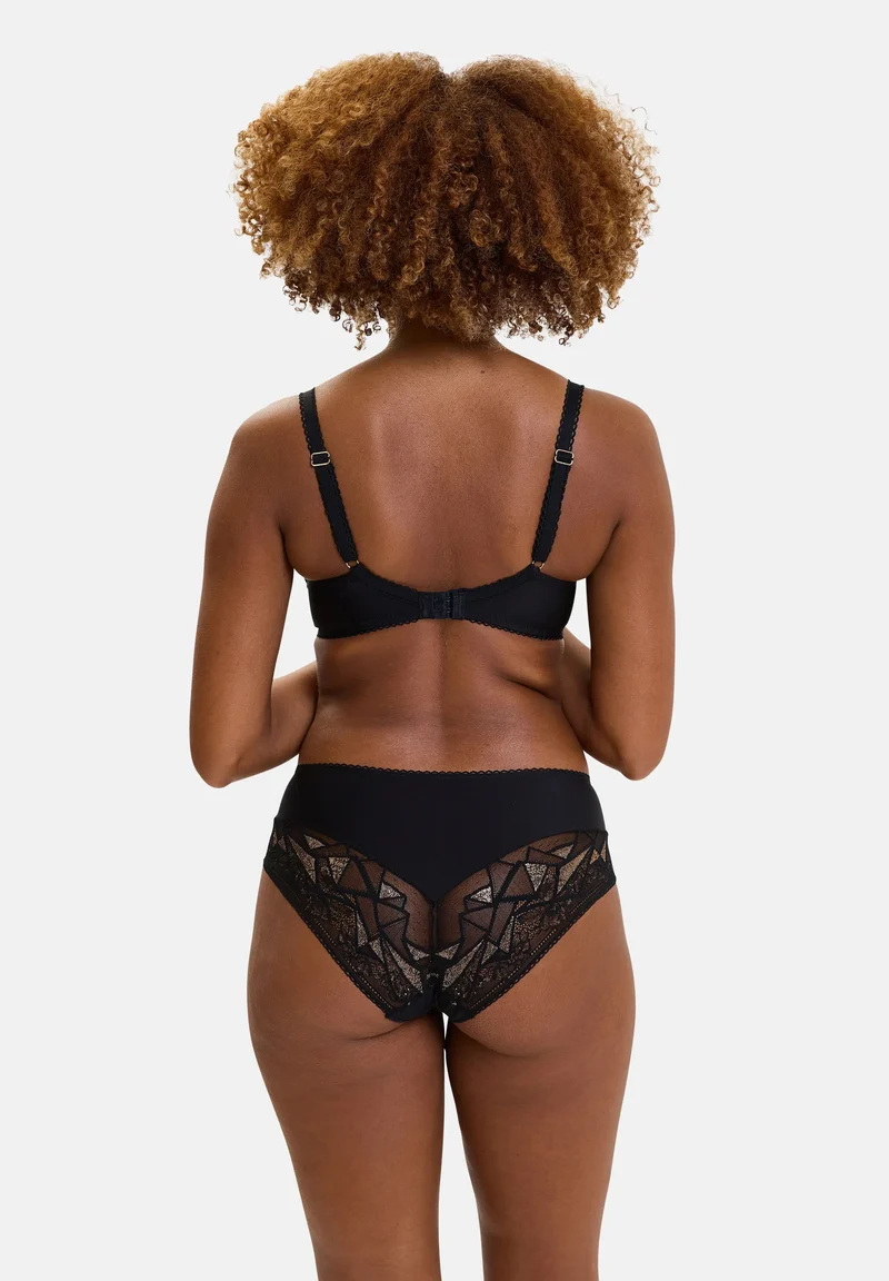 Soutien-gorge corbeille Désiré Noir & Lurex Cuivré