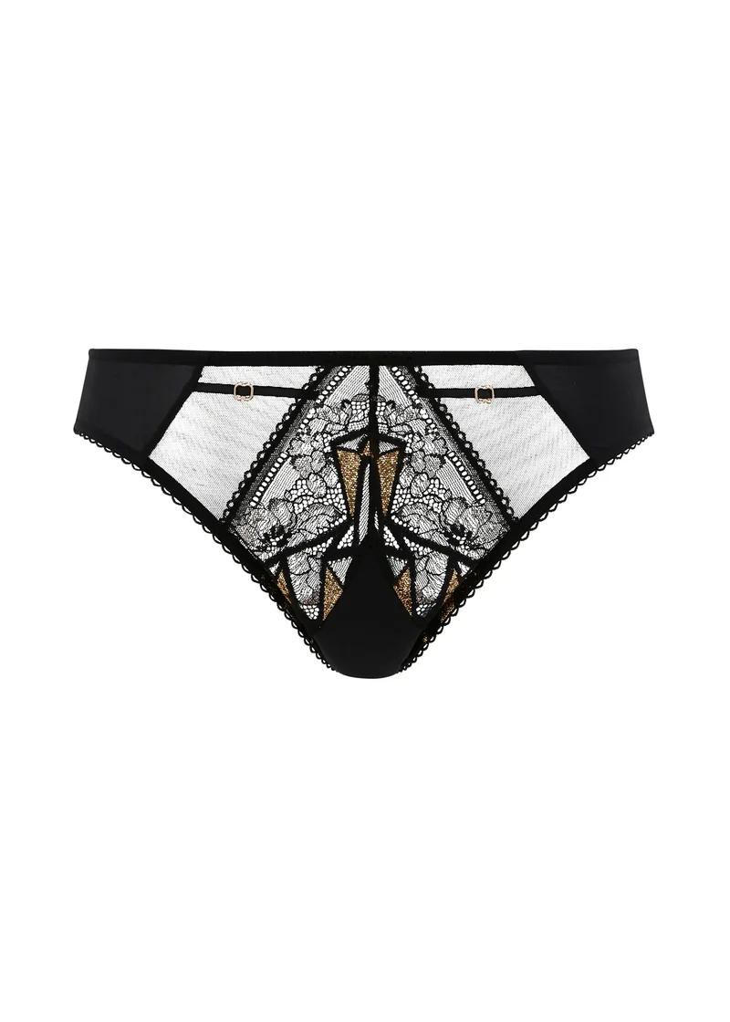 Slip Désiré Noir & Lurex Cuivré