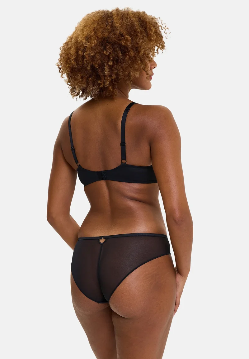 Soutien-gorge corbeille Alberta Noir & Rouge Poppy