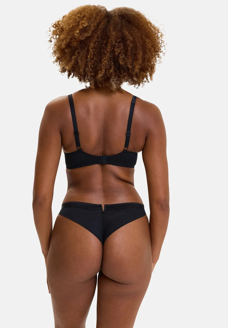 Tanga Alberta Noir & Rouge Poppy