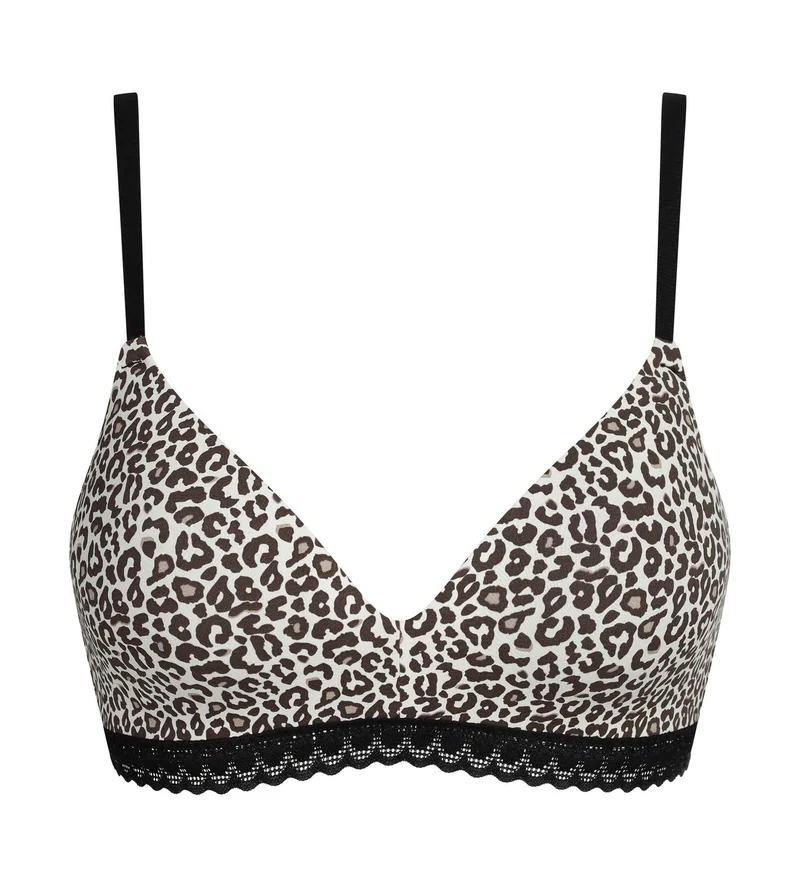 Soutien-gorge paddé sans armatures en microfibre léopard Dim Daily Micro