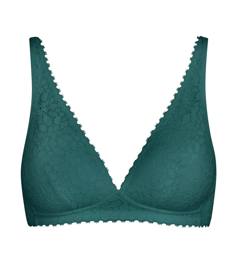 Soutien-gorge triangle avec mousses en microfibre vert Daily Dentelle