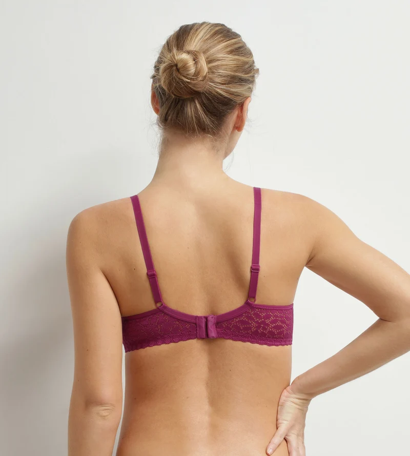 Soutien-gorge à armatures en dentelle florale fruits rouges Daily Dentelle