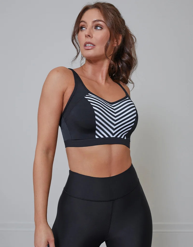 Pour Moi Energy Rush Underwired Sports Bra Black/White