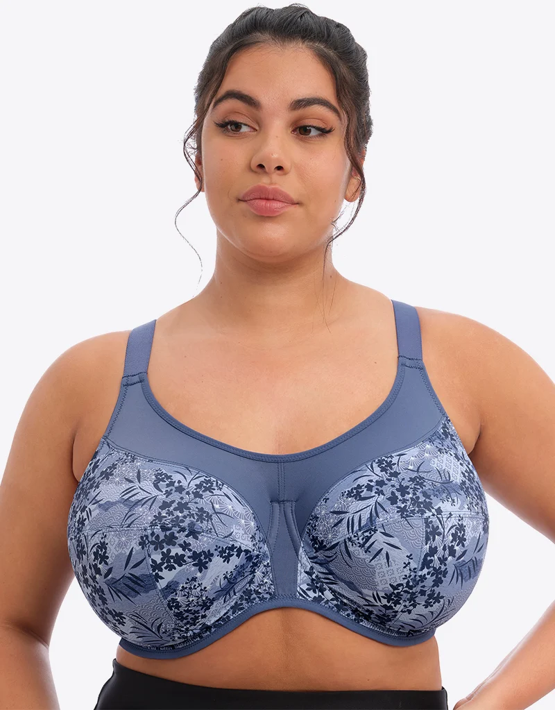 Elomi Energise Sports Bra Vintage Denim Print