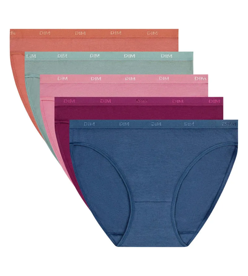 Lot de 5 slips femme coton stretch terracotta Les Pockets Ecodim