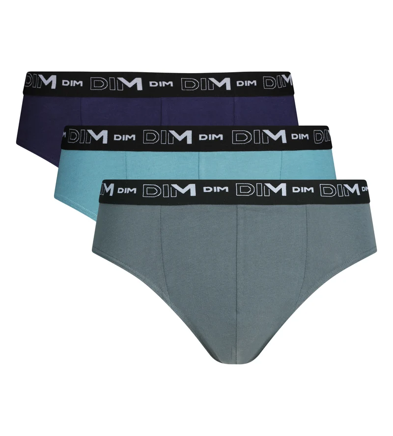 Lot de 3 slips homme Glace Dim Coton Stretch