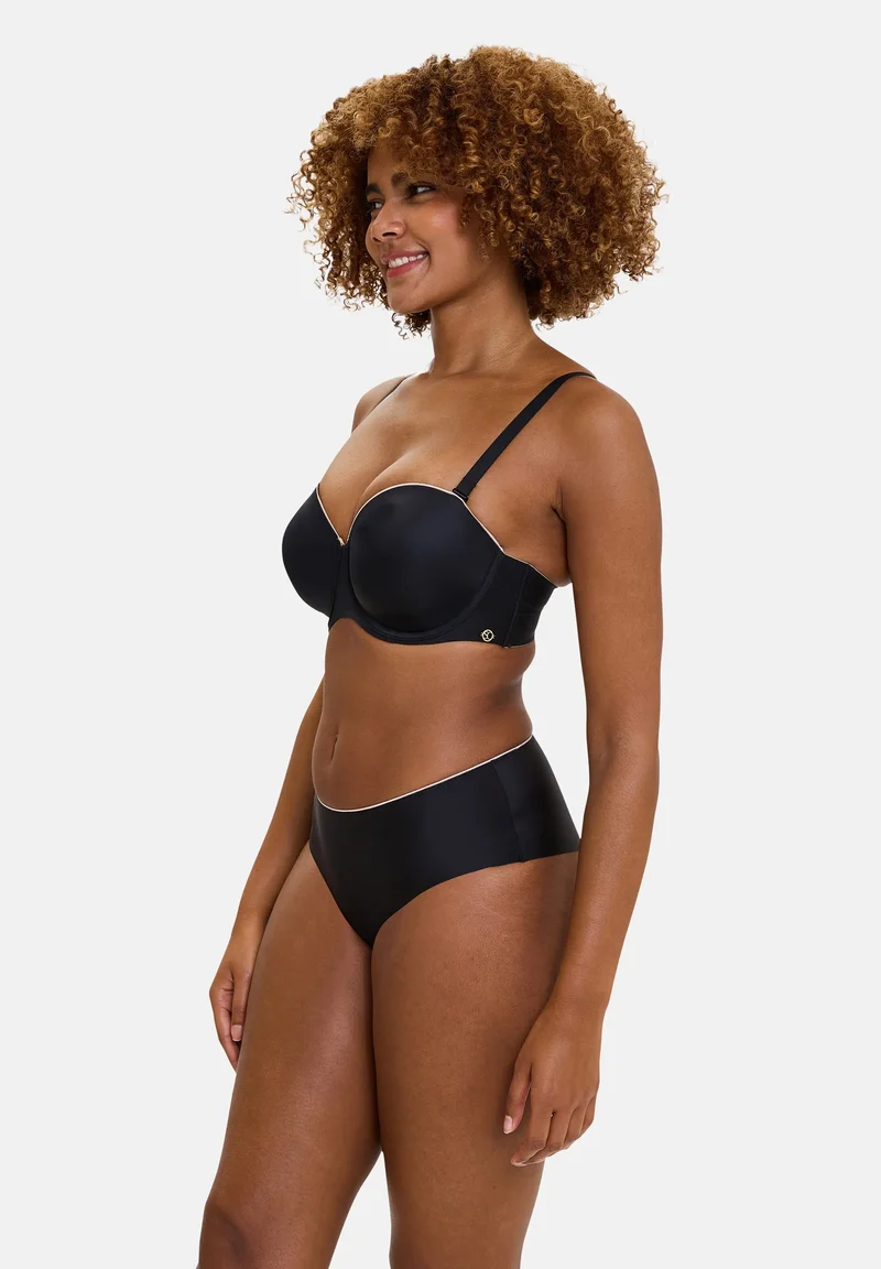 Soutien-gorge bandeau avec armatures Unseen Noir / Blush