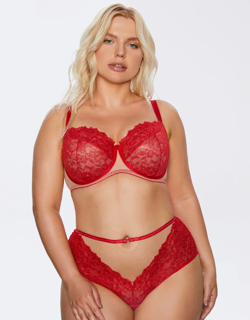 Kinga Mind Love Lace Brief Red
