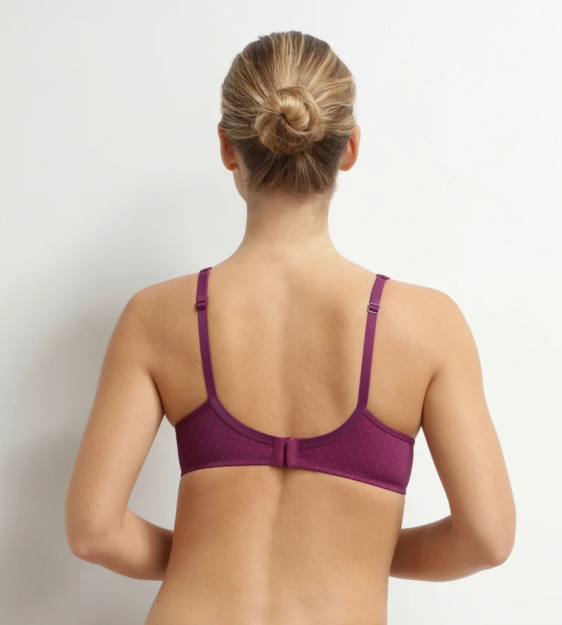 Soutien-gorge emboîtant en microfibre et tulle à pois Generous