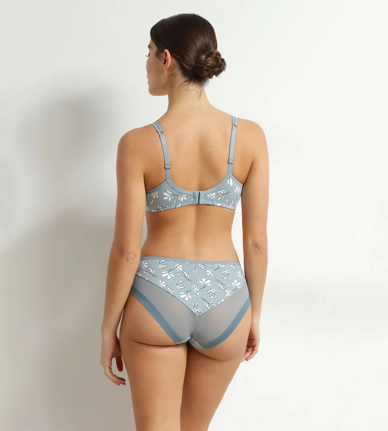 Soutien-gorge emboîtant en microfibre et tulle Sauge Fleurie Generous