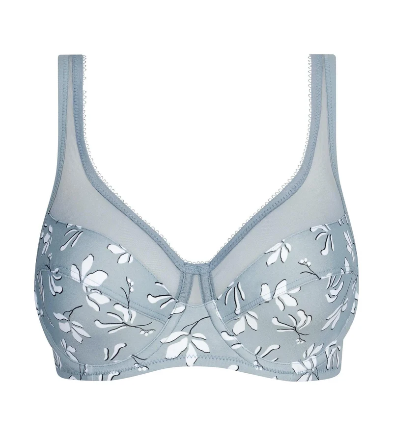 Soutien-gorge emboîtant en microfibre et tulle Sauge Fleurie Generous