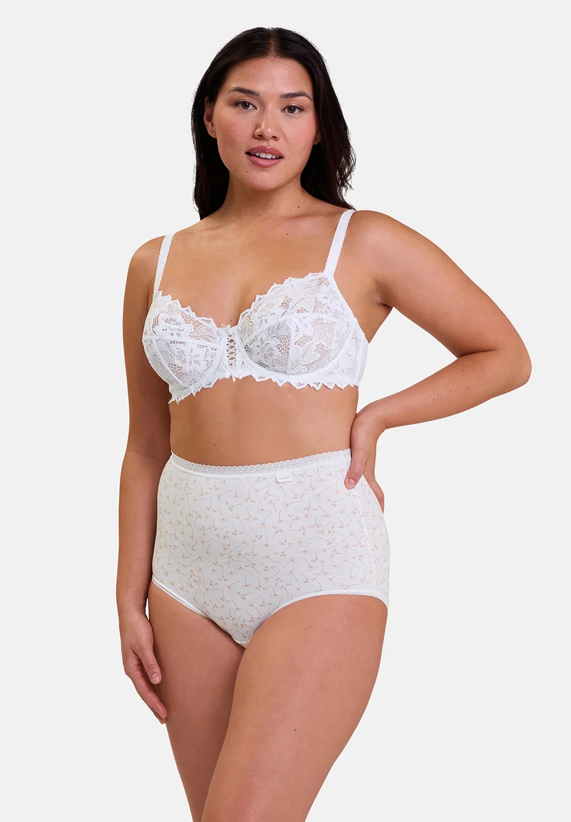 Lot de 2 culottes Classique Coton Blanc et Imprimé Floral