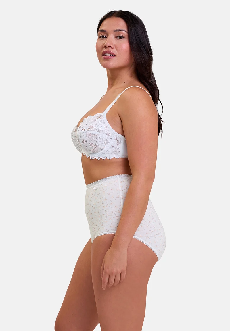 Lot de 2 culottes Classique Coton Blanc et Imprimé Floral