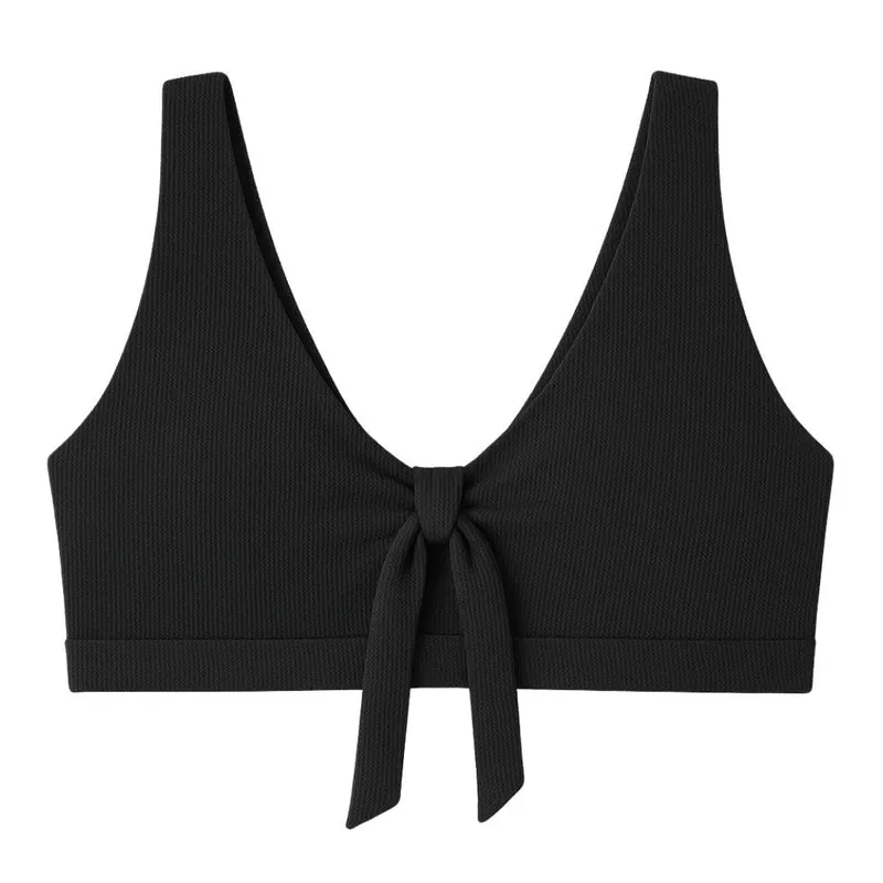 Haut de maillot de bain post-opératoire noir Malou