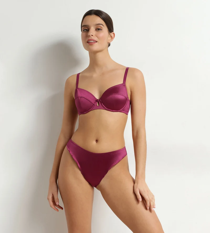 Slip brésilien en microfibre satinée Fruits des Bois Silk Radiance