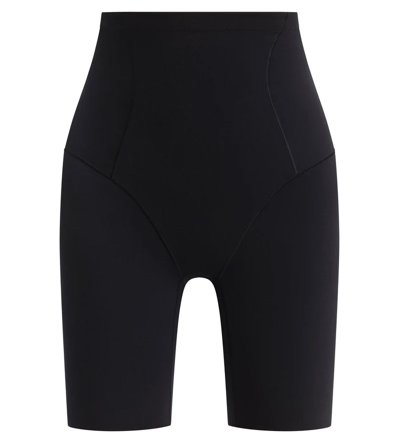 Shorty long gainant femme en microfibre Noir Dim Silhouette Contour