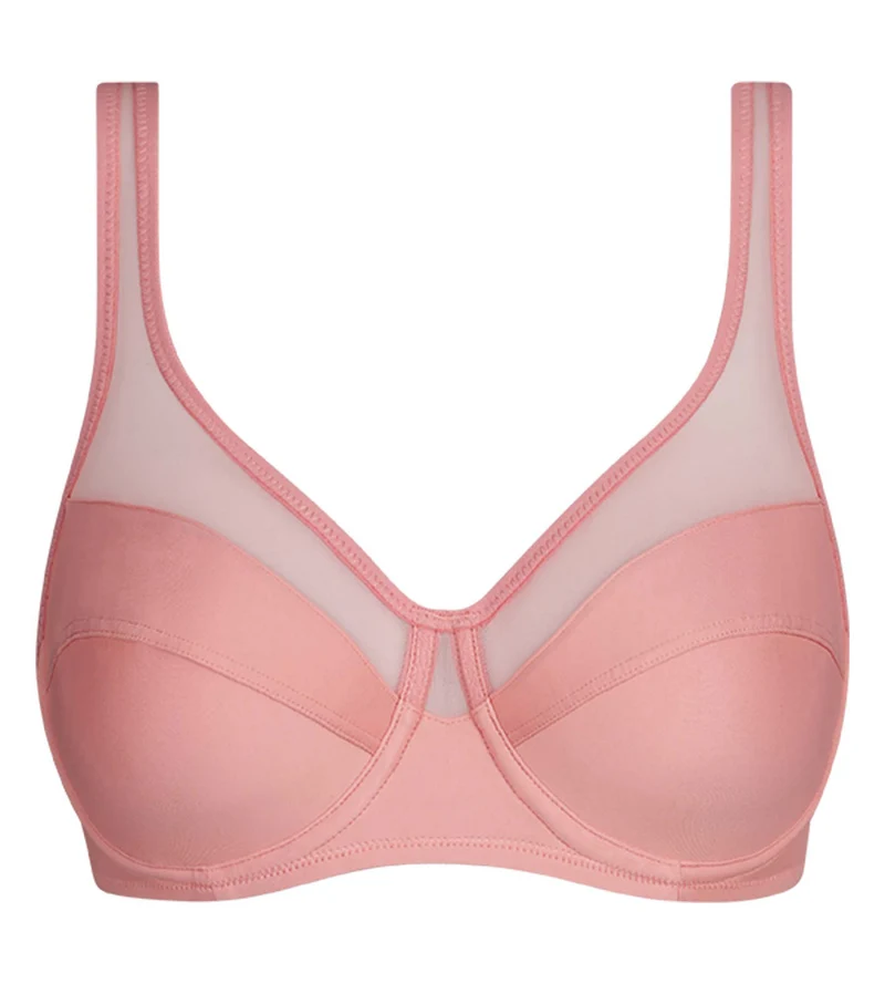 Soutien-gorge emboîtant en microfibre et tulle Rose Generous