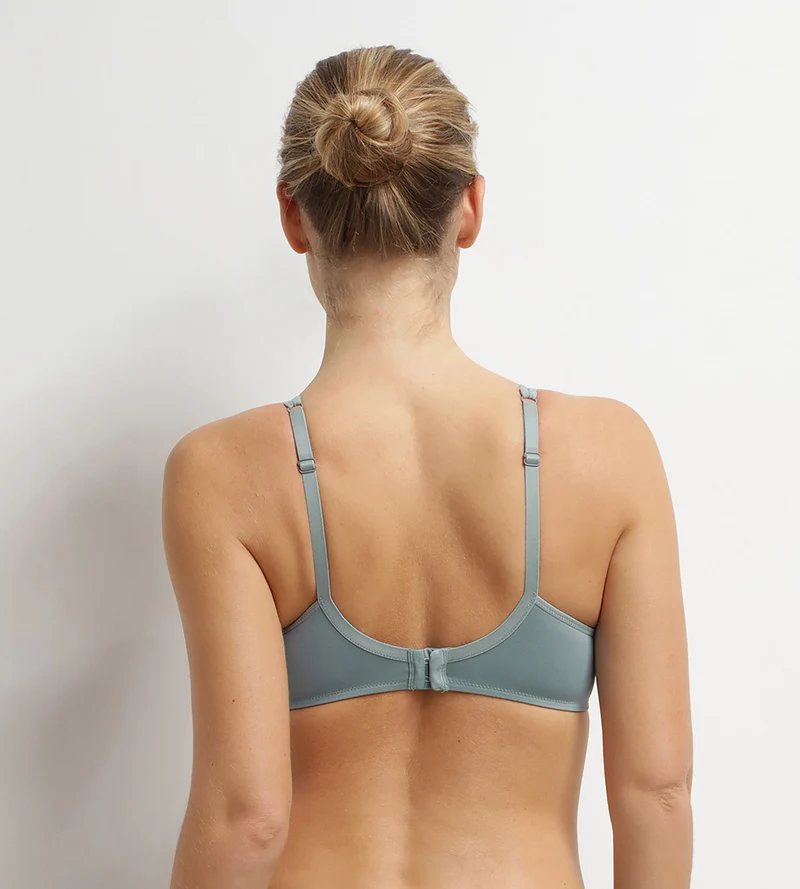 Soutien-gorge emboîtant en microfibre et tulle Sauge Generous
