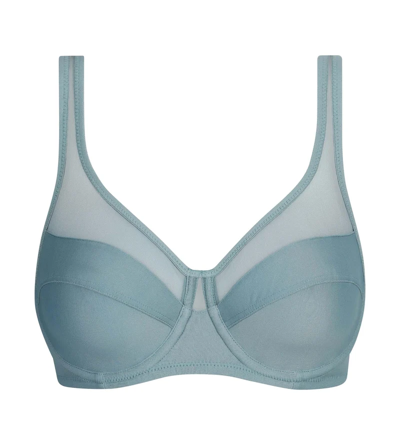 Soutien-gorge emboîtant en microfibre et tulle Sauge Generous