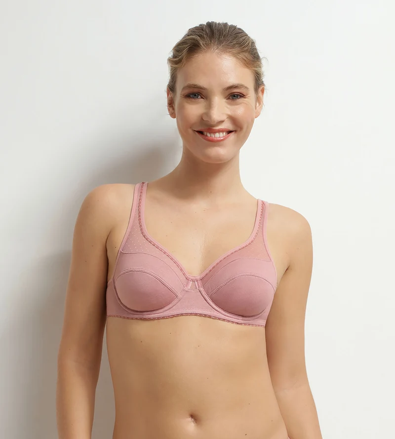 Soutien-gorge emboîtant avec armatures Rose Generous Coton Bio