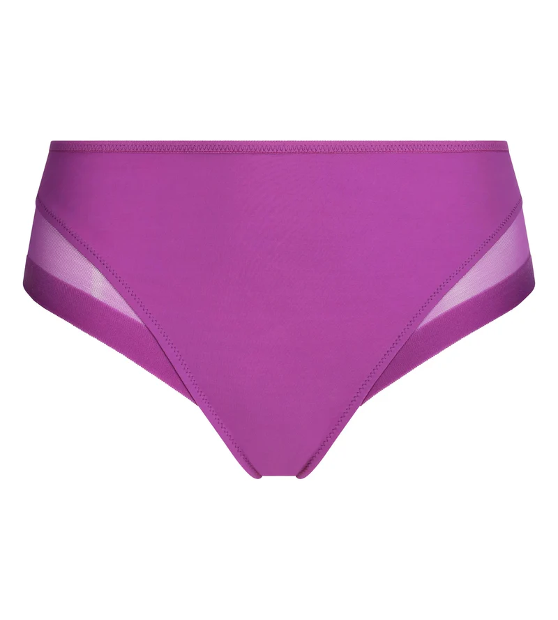 Culotte femme microfibre et tulle Violet Cassis Dim Generous