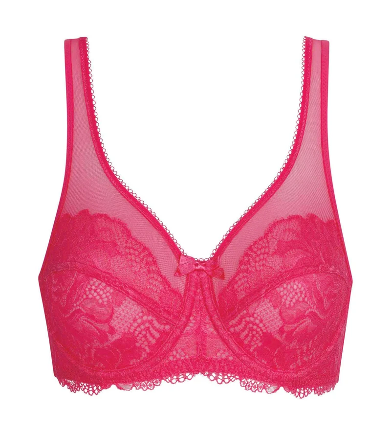 Soutien-gorge emboîtant fuchsia en dentelle Generous Essentiel