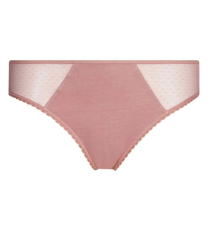 Culotte femme microfibre et tulle plumetis Rose Generous Coton Bio