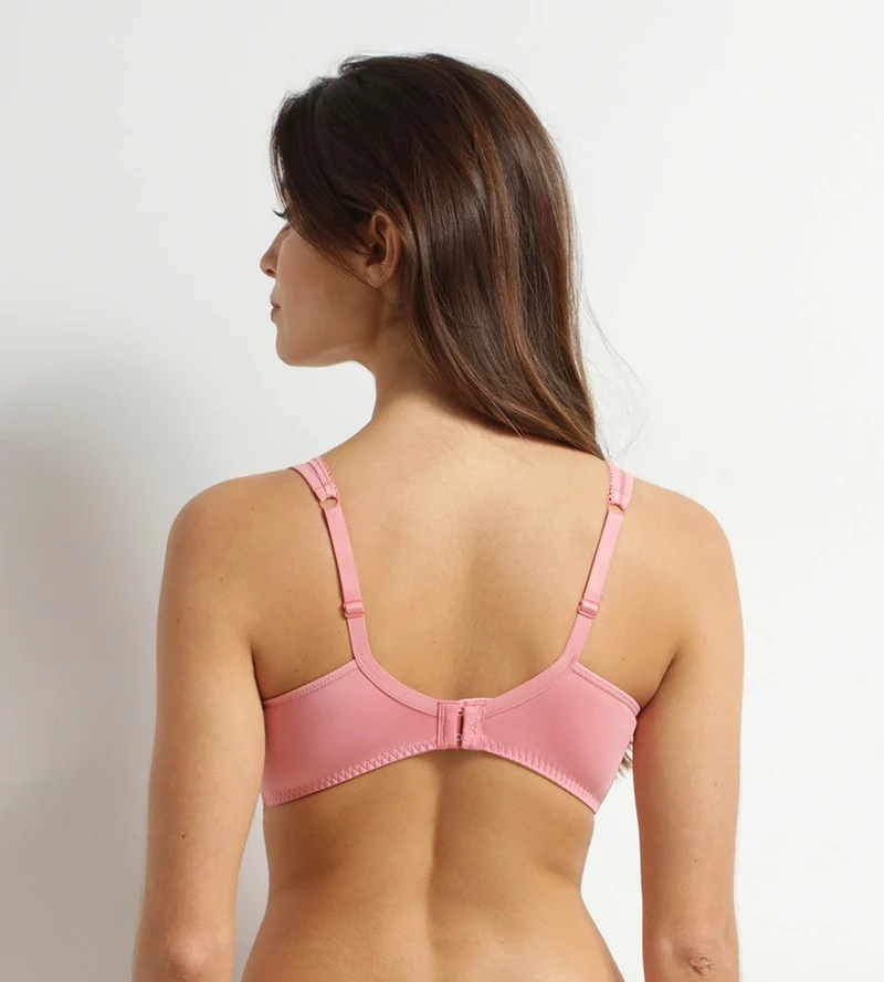 Soutien-gorge emboîtant rose en dentelle Generous Essentiel