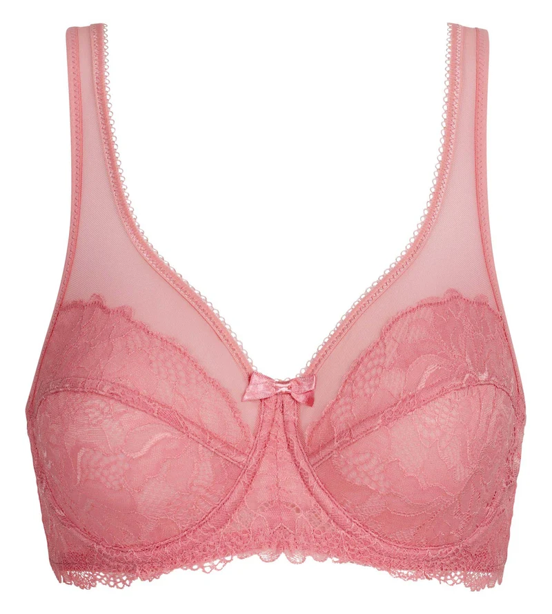 Soutien-gorge emboîtant rose en dentelle Generous Essentiel
